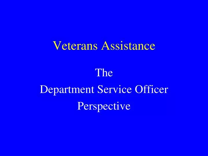 veterans assistance