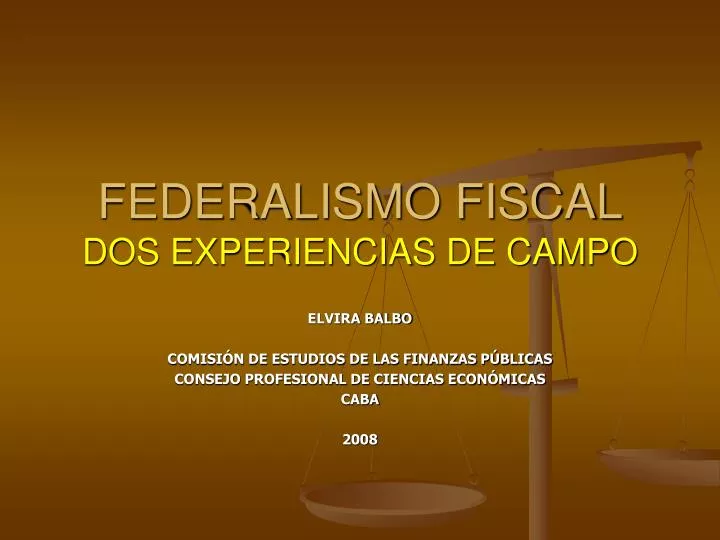 federalismo fiscal dos experiencias de campo