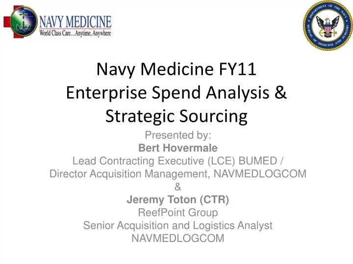 navy medicine fy11 enterprise spend analysis strategic sourcing