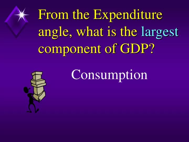 from the expenditure angle what is the largest component of gdp