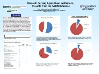 Hispanic Serving Agricultural Institutions- Insights from the FAEIS Database