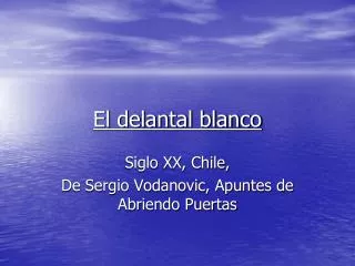 el delantal blanco