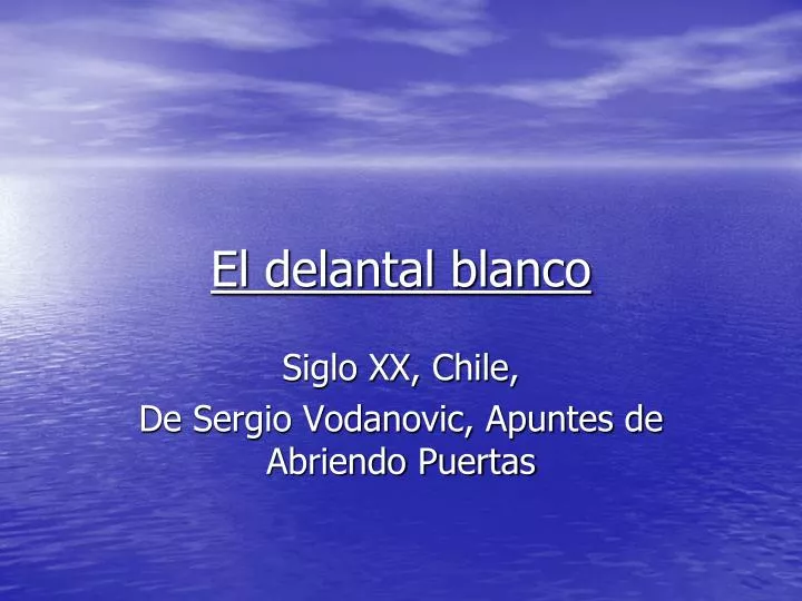 el delantal blanco