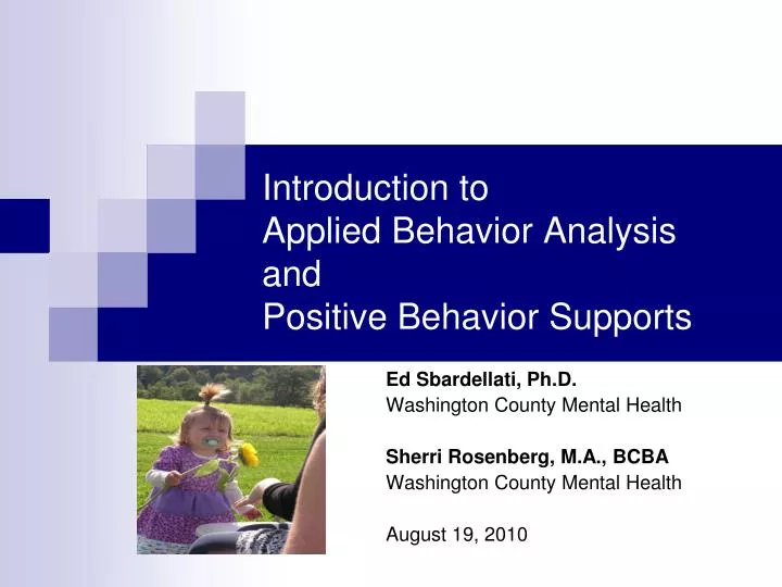 introduction to applied behavior analysis and positive behavior supports