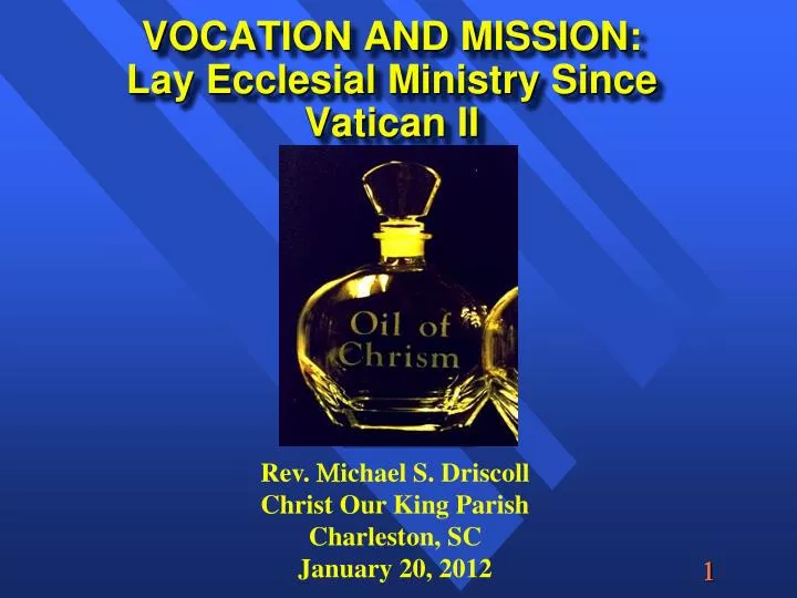 vocation and mission lay ecclesial ministry since vatican ii