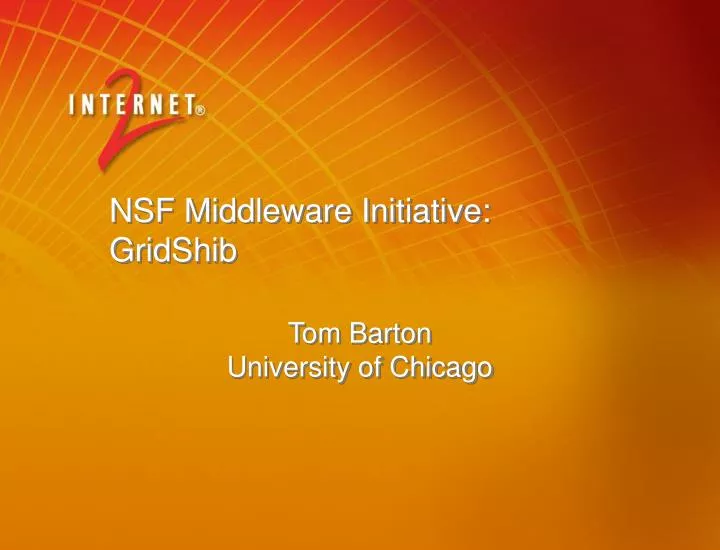 nsf middleware initiative gridshib