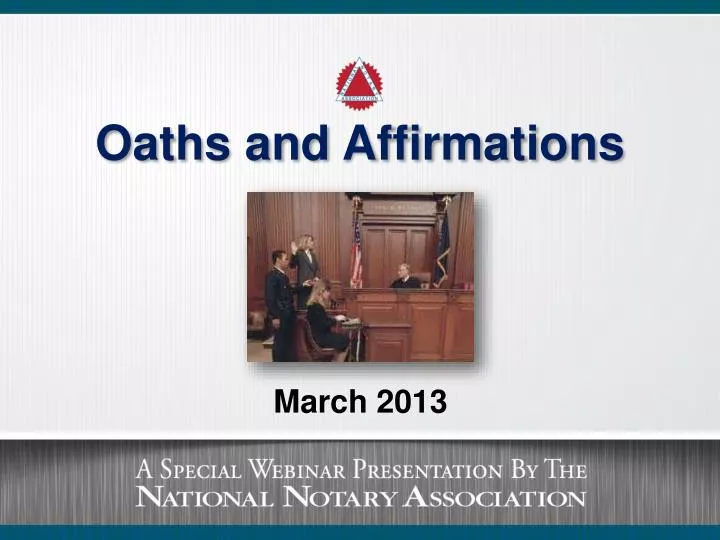 oaths and affirmations
