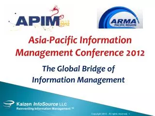 Asia-Pacific Information Management Conference 2012