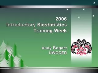 2006 Introductory Biostatistics Training Week
