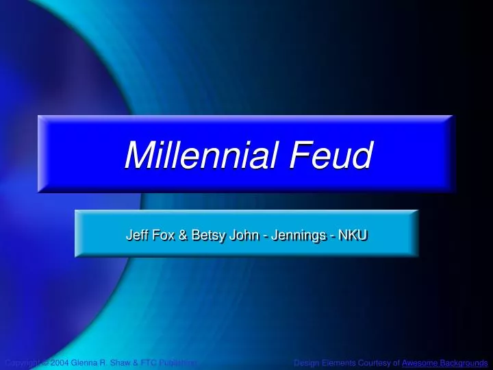 millennial feud