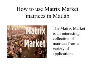 How to use Matrix Market matrices in Matlab