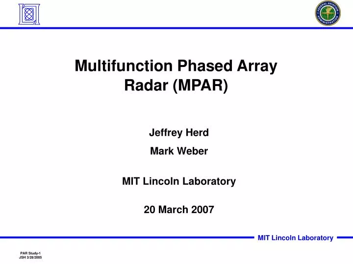 multifunction phased array radar mpar