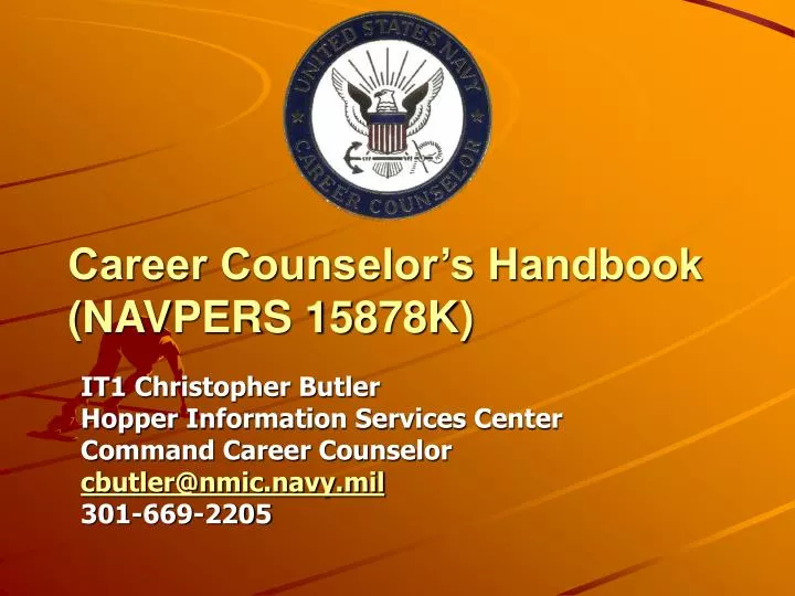career counselor s handbook navpers 15878k