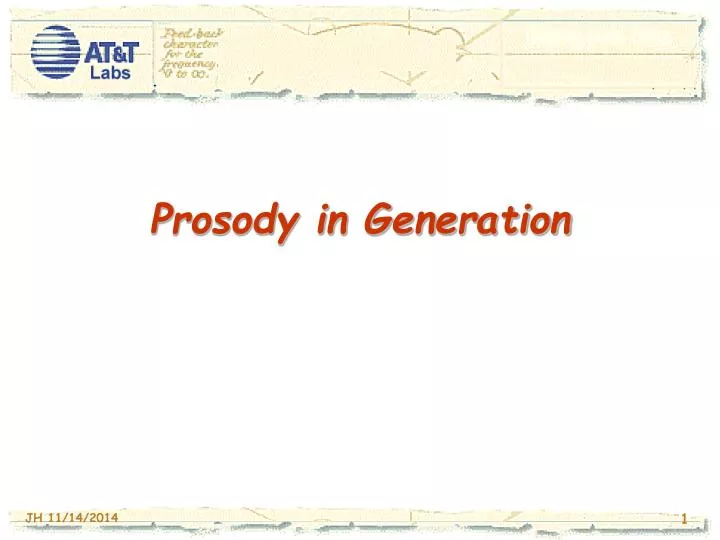 prosody in generation