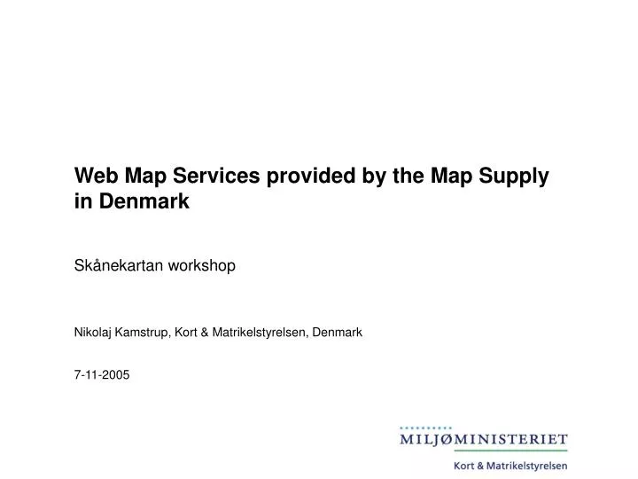 web map services provided by the map supply in denmark