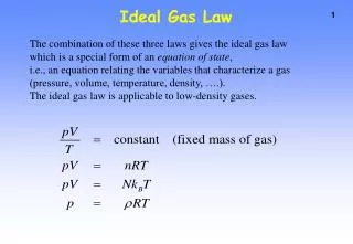 Ideal Gas Law