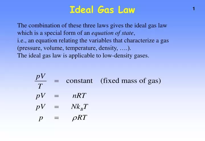 PPT - Ideal Gas Law PowerPoint Presentation, free download - ID