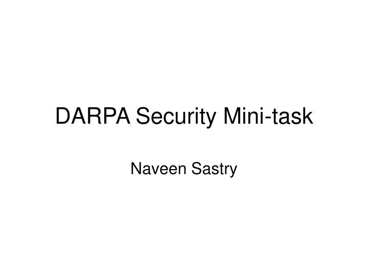 darpa security mini task