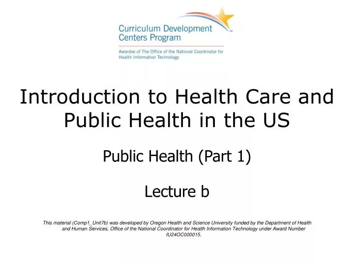 introduction to health care and public health in the us