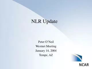 NLR Update