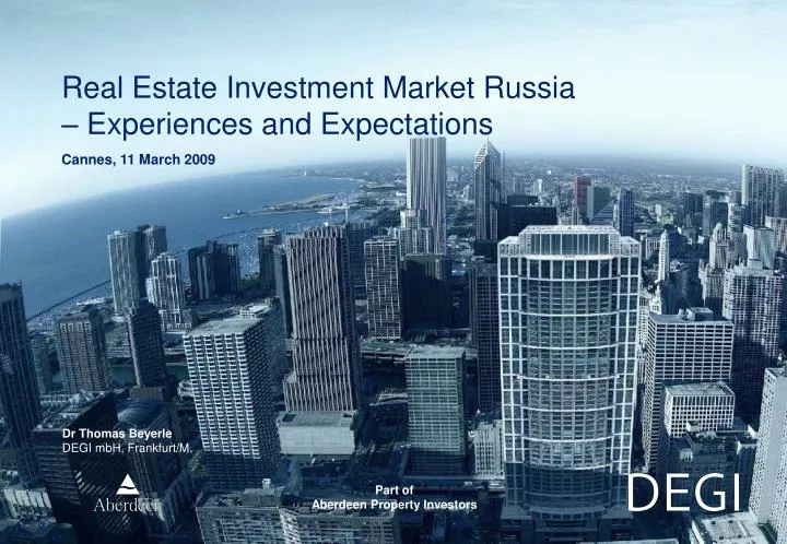 Real Estate Investment Market Russia – Experiences and Expectations