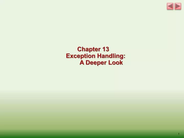 chapter 13 exception handling a deeper look
