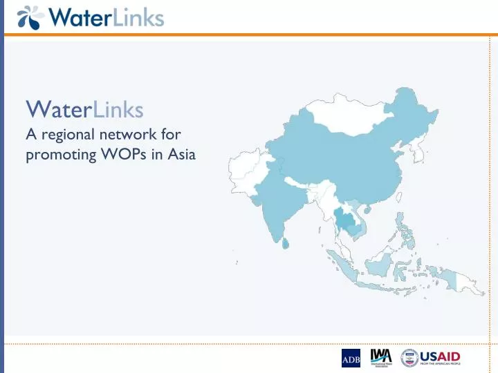 water links a regional network for promoting wops in asia
