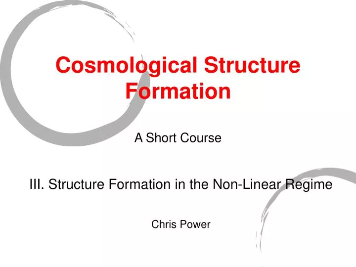 cosmological structure formation a short course