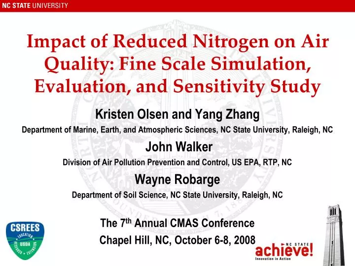 impact of reduced nitrogen on air quality fine scale simulation evaluation and sensitivity study