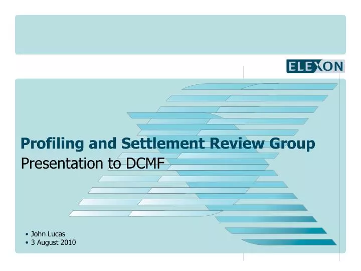 profiling and settlement review group