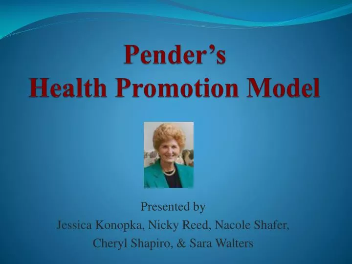 pender s health promotion model