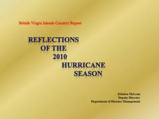 British Virgin Islands Country Report