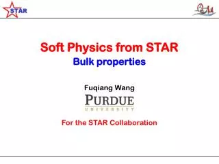 Soft Physics from STAR Bulk properties