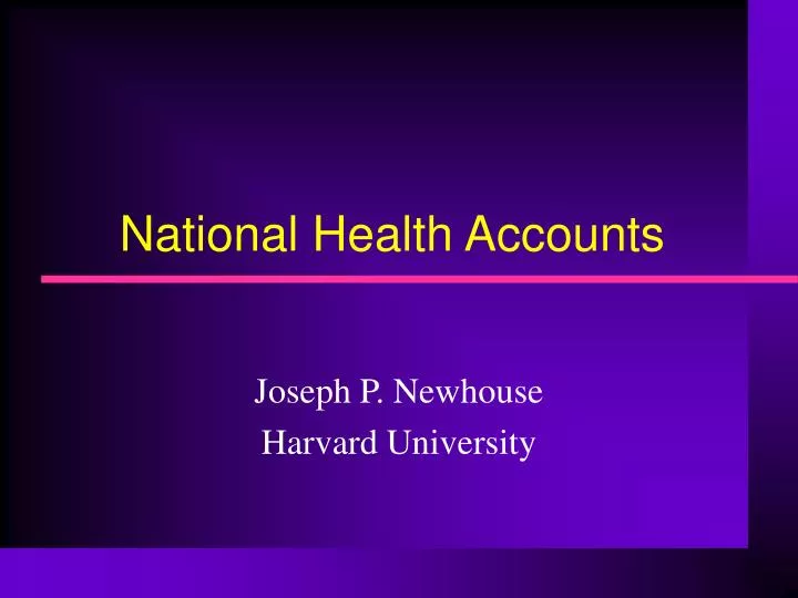 national health accounts