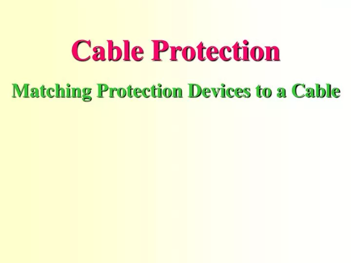 cable protection