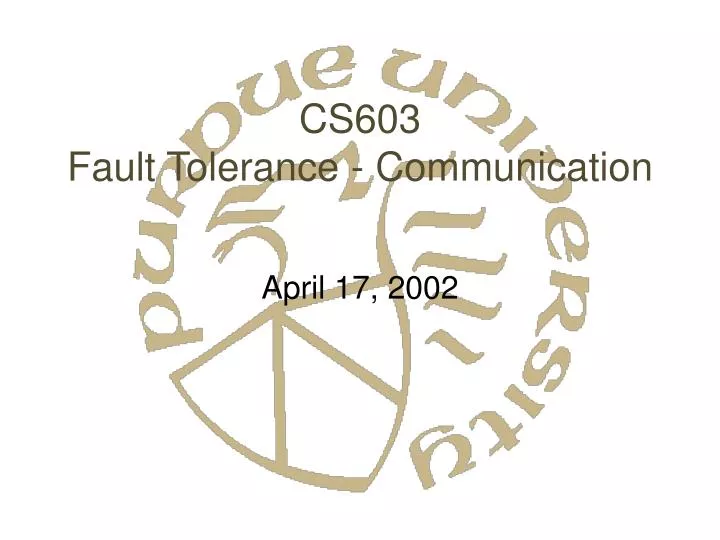 cs603 fault tolerance communication