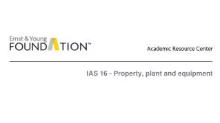 IAS 16 - Property , plant and equipment