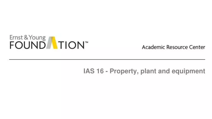 ias 16 property plant and equipment