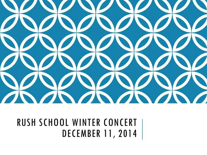 rush school winter concert december 11 2014