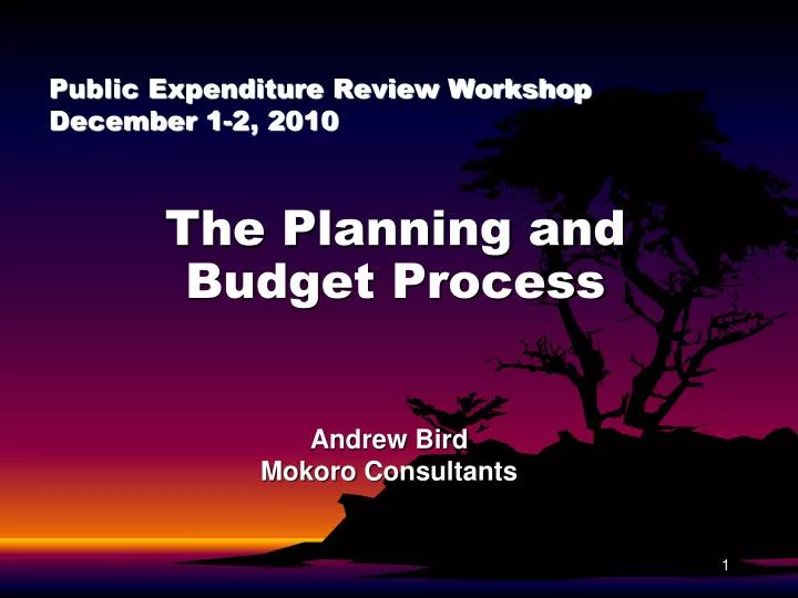 public expenditure review workshop december 1 2 2010