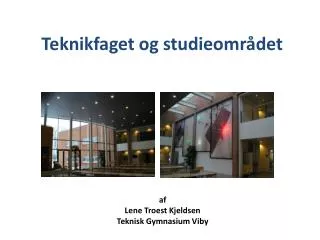 teknikfaget og studieomr det