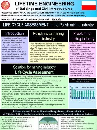 LIFE CYCLE ASSESSMENT in the Polish mining industry