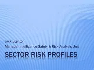 SECTOR Risk Profiles