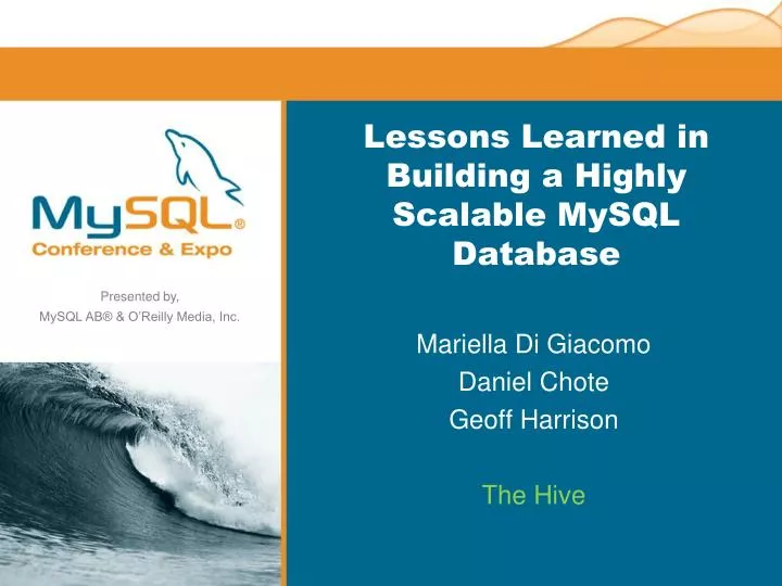 lessons learned in building a highly scalable mysql database