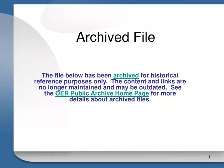 archived file