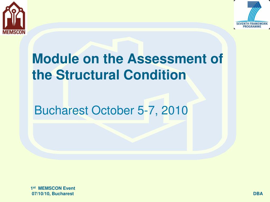 PPT - Module on the Assessment of the Structural Condition PowerPoint ...