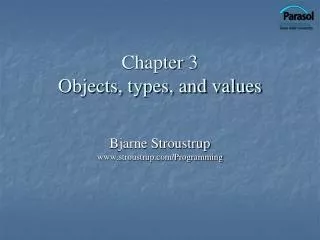 Chapter 3 Objects, types, and values