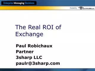 The Real ROI of Exchange