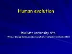 Human evolution - slide 1