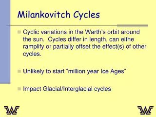 Milankovitch Cycles